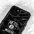 NBA Brooklyn Nets Black Animal Print iPhone 15 Plus Waterproof Case